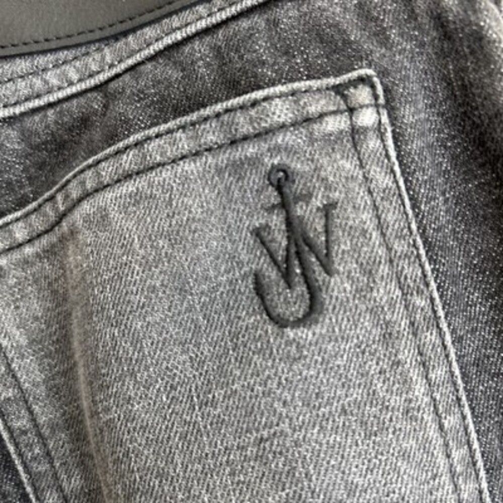 JW Anderson TR0020 PG0255 FLARED JEANS Bicolor Denim Pants - Picture 6 of 10